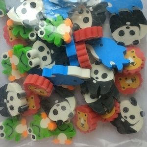 4/$15.00 Animal erasers